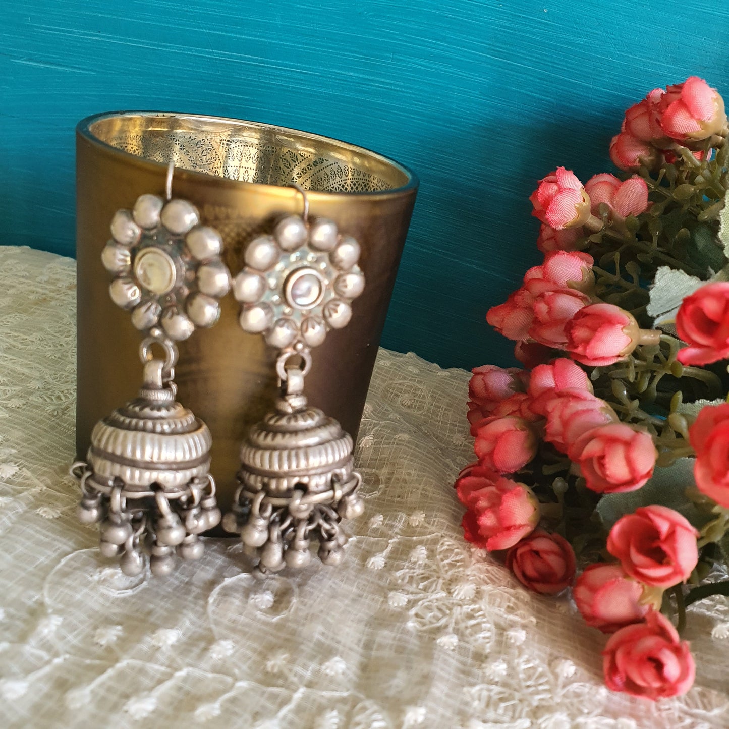 CHAND KA TUKDA. The stunning vintage jhumkas.