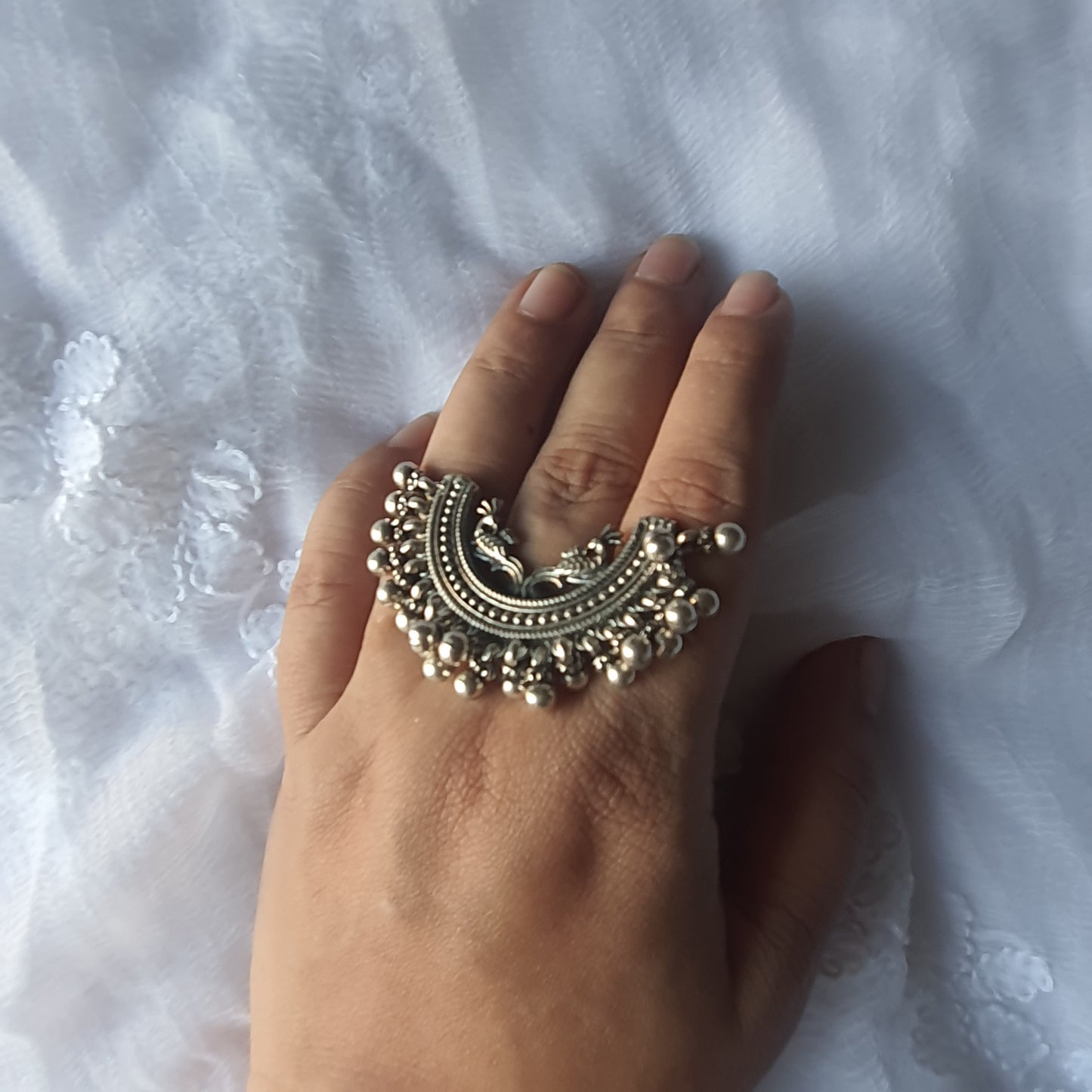 ARDHCHANDRA. The half moon ring.